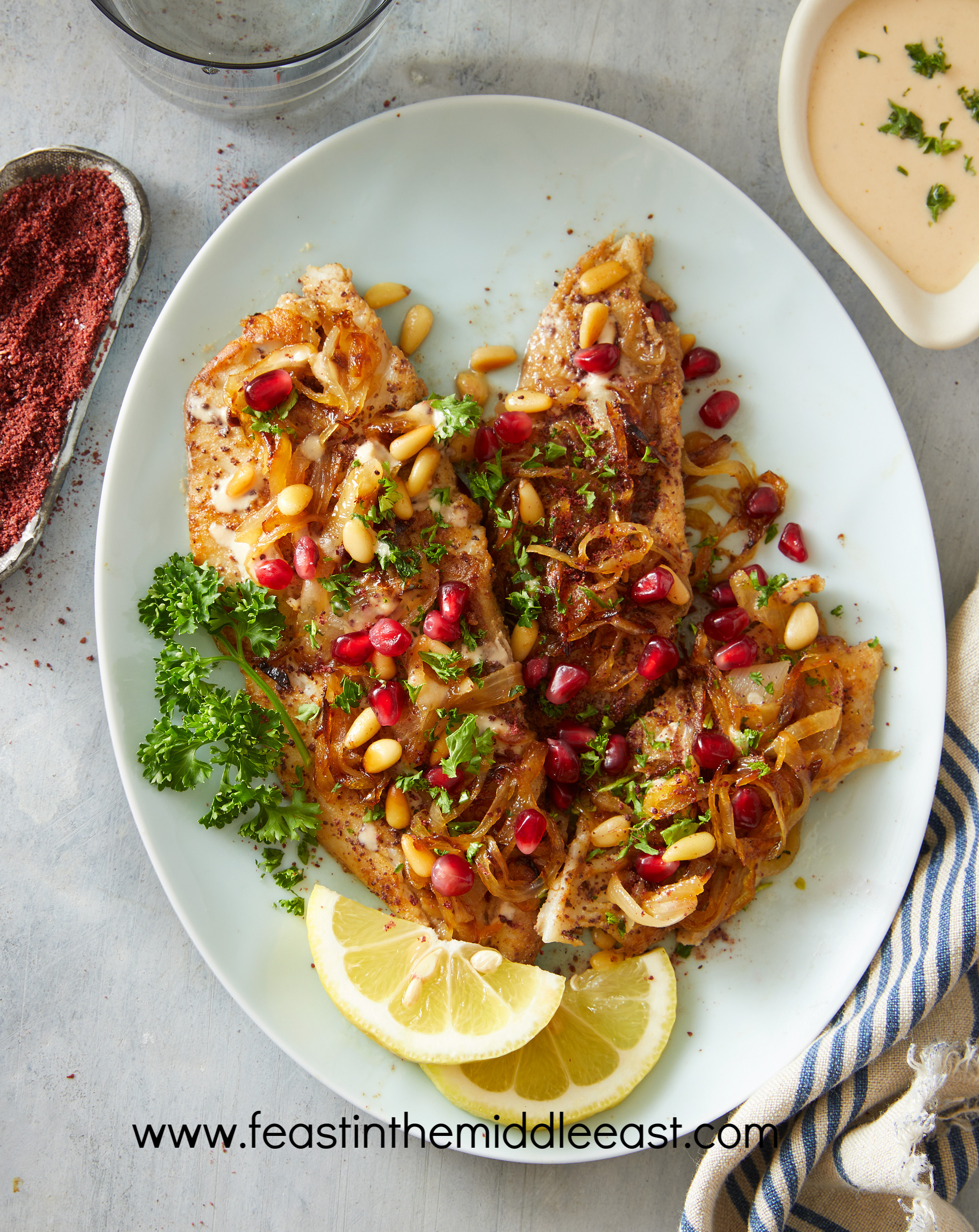 Samak bi Tahini Fish with Tahini Sauce Feast in the MIddle East