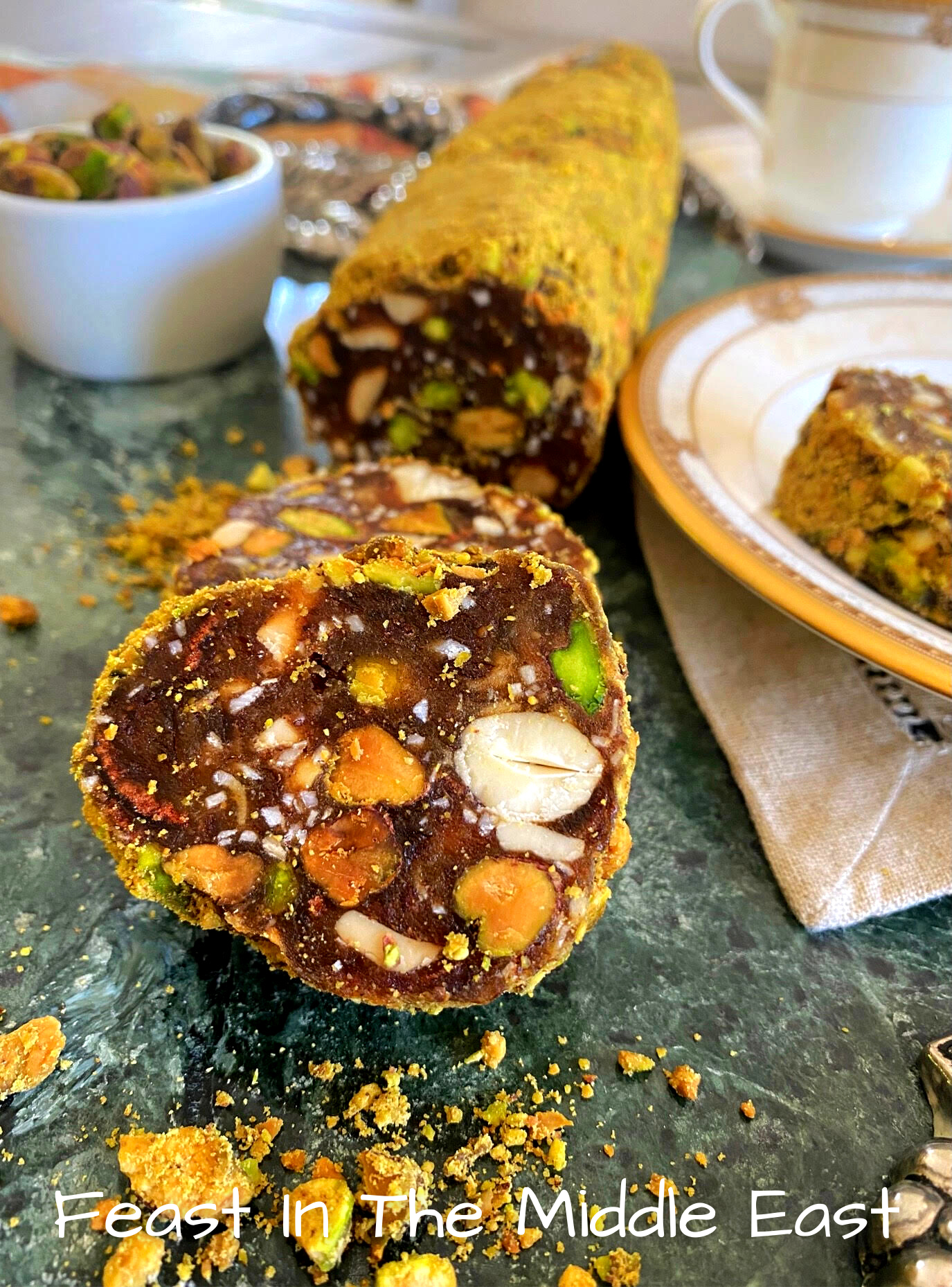 No Bake Date and Nut Rolls – Khajur Burfi